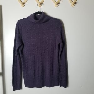 CROFT & BARROW PURPLE COWL SWEATER SIZE SMALL